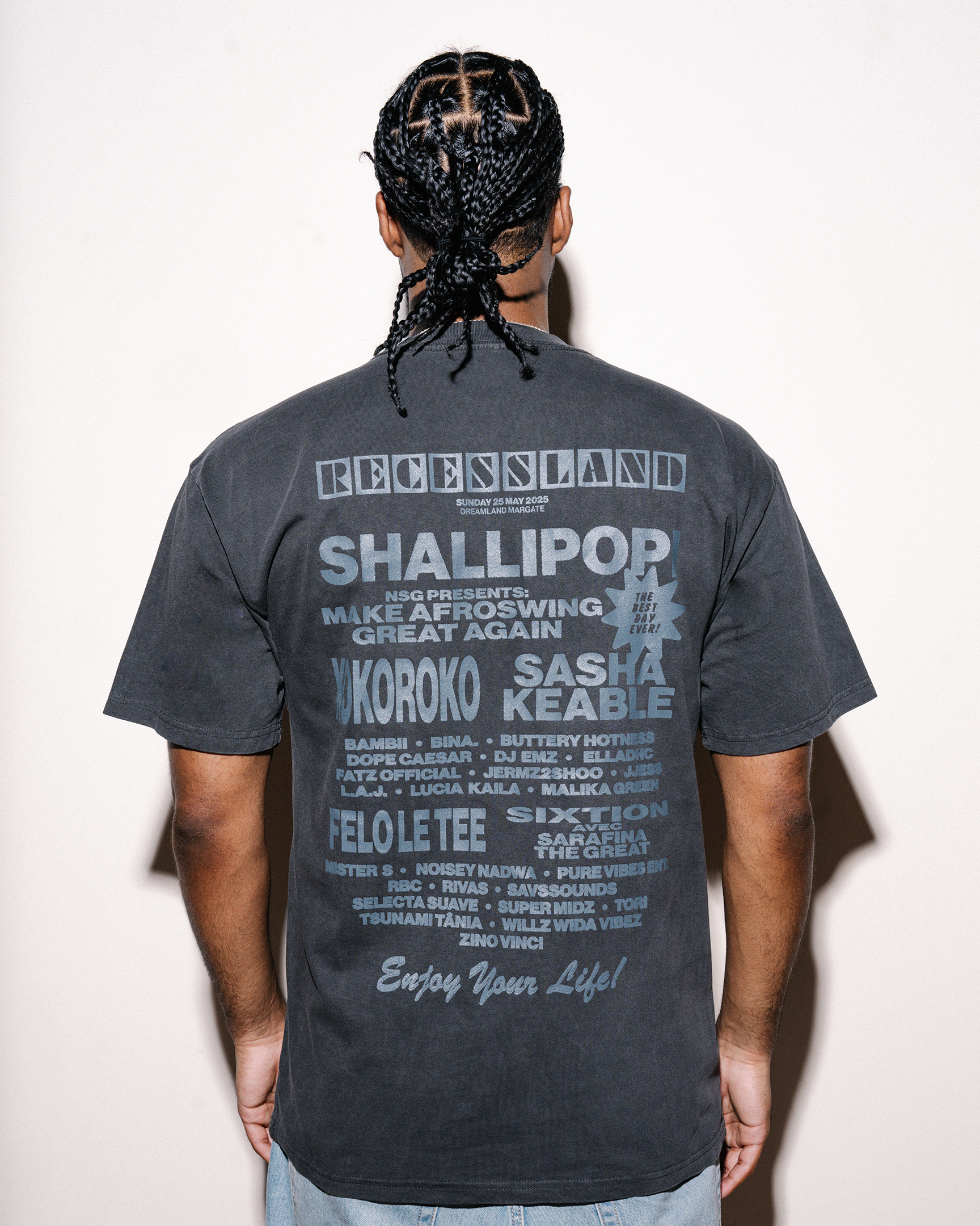 I'D RATHER BE... TONAL TEE [CHARCOAL]