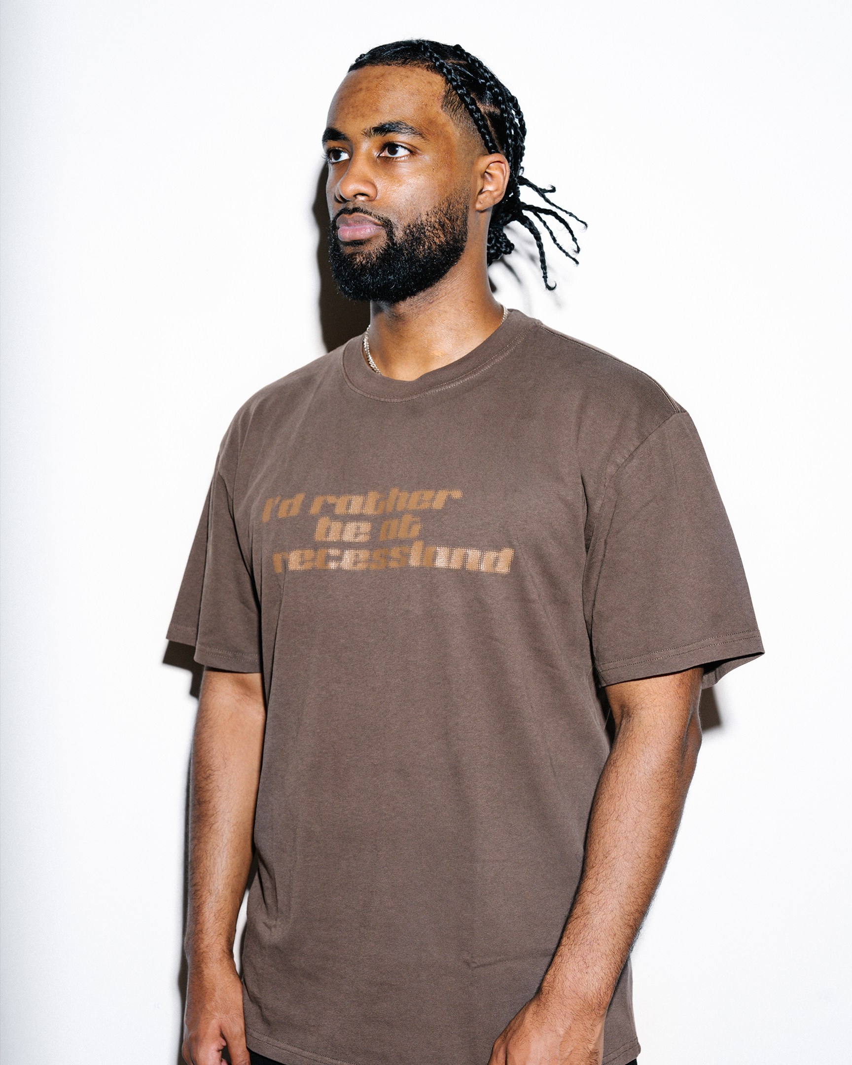 I'D RATHER BE... TONAL TEE [CHOCOLATE]