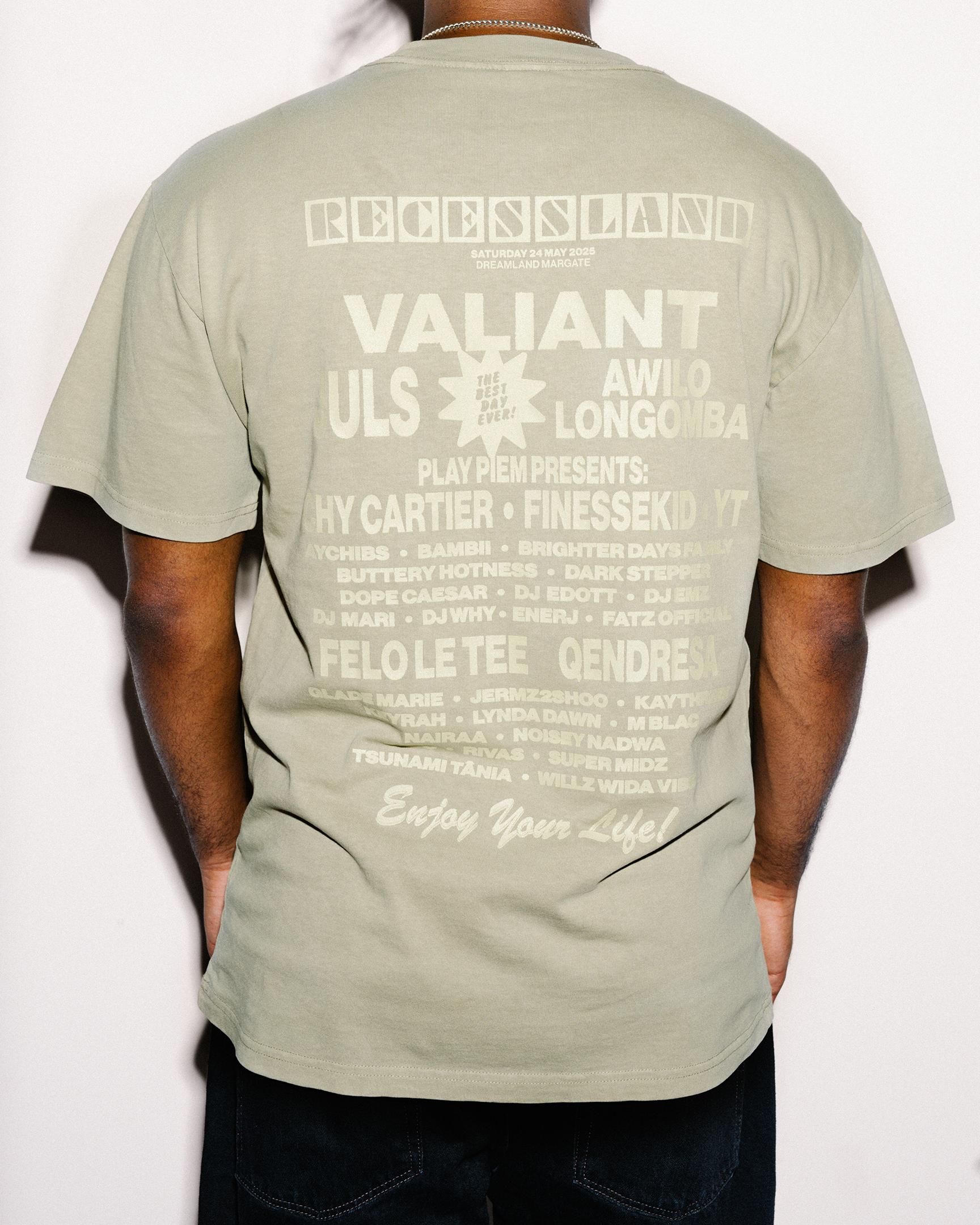 I'D RATHER BE... TONAL TEE [KHAKI]