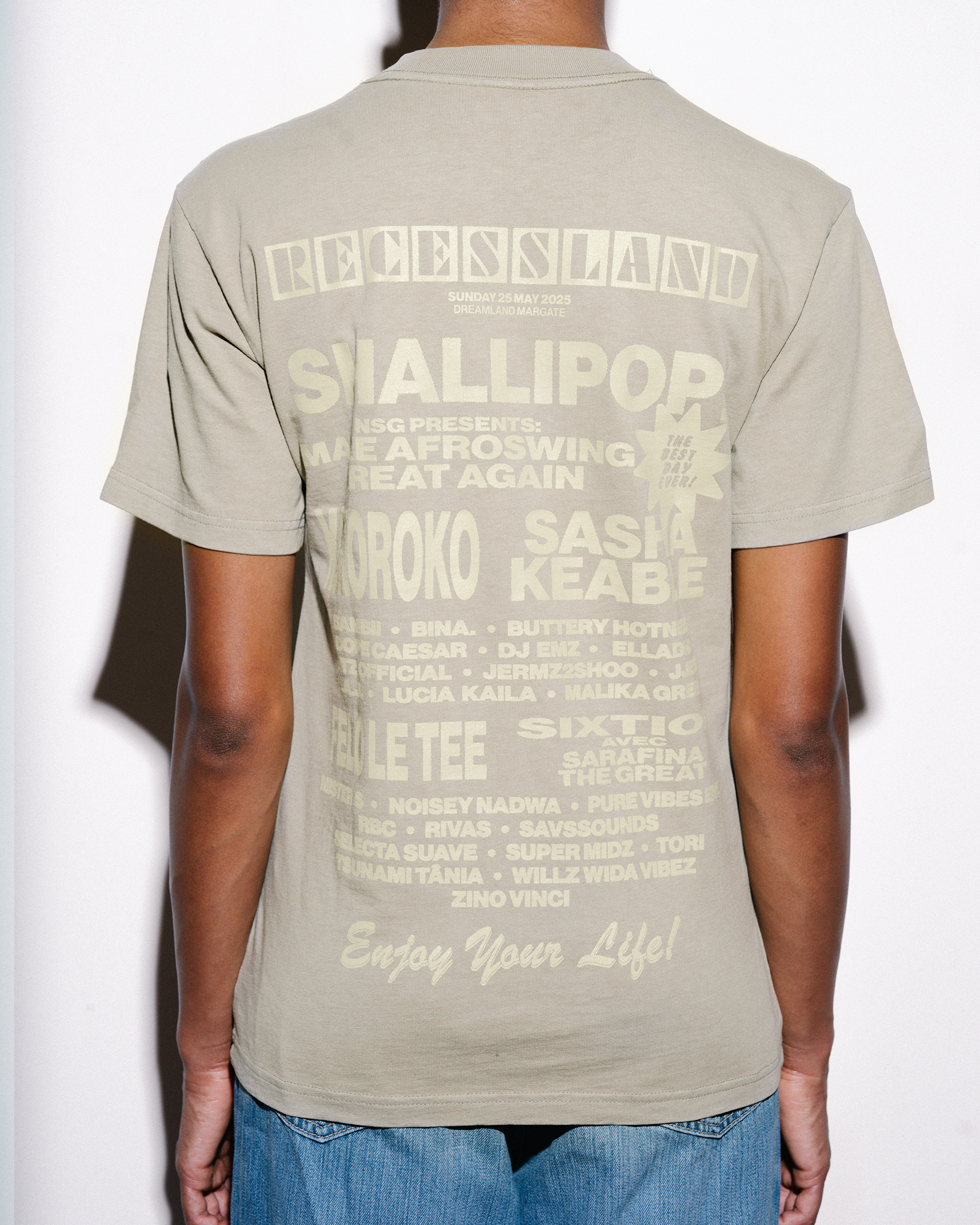 I'D RATHER BE... TONAL TEE [KHAKI]